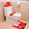 Set Christmas Decorations Decorative Products Toilet Seat Cover Toilet Case Rug Set Toilet Mat