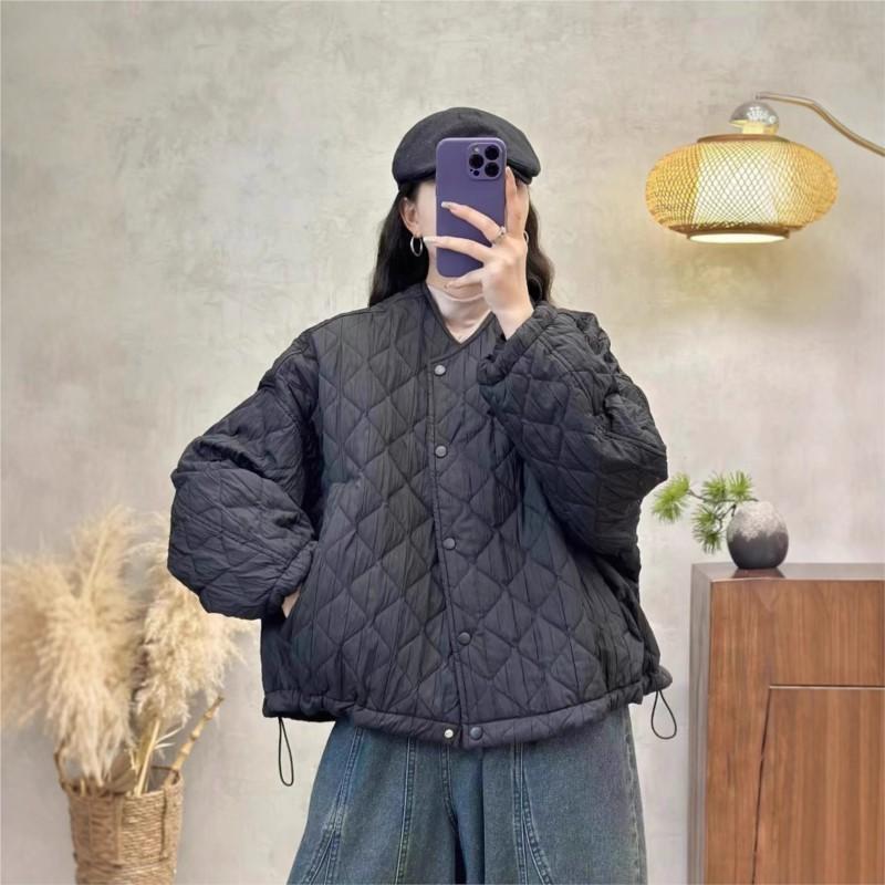 

Johnature Женское Зимнее Модное Пальто с Круглым Вырезом, Нишевое Свободное Однобортное, Однотонное, с Длинными Рукавами, Повседневное Пальто One Size чёрный