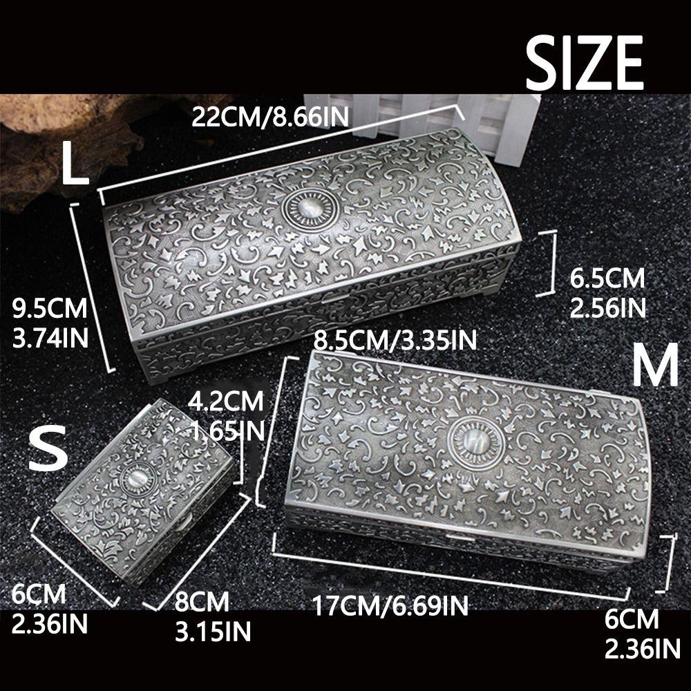 European Style Jewelry Box Vintage Treasure Chest Case Creative Trinket Storage Box  Earrings