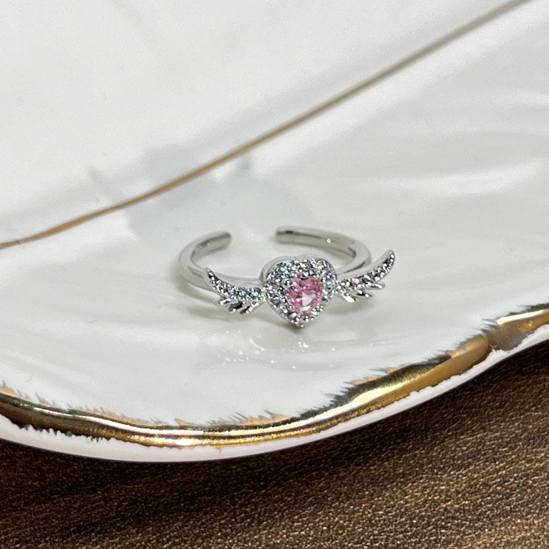 Simple Personality Qixi Festival Antlers Wings a Deer Has You Light Luxury Fashion Ring Women's Exquisite High Sense Niche Ring