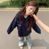 Womens Vintage American Hoodie Early Fall Loose Fit Printed Street Style Sweatshirt