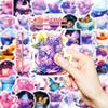 50 Dreamy Purple Series Cup Middle World Colorful Tea Cup Graffiti Stickers DIY Decoration