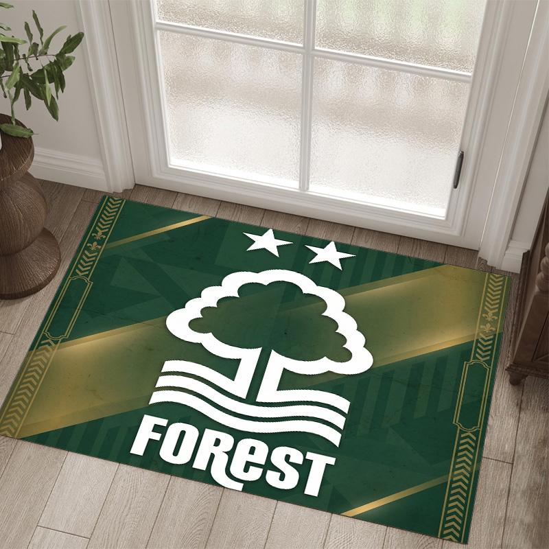 Nottingham Forest Design Kristall Samt Teppich Gemütlich Nicht?Rutschfester Teppich mit Aufdruck für Schlafzimmer Wohnzimmer Eingang