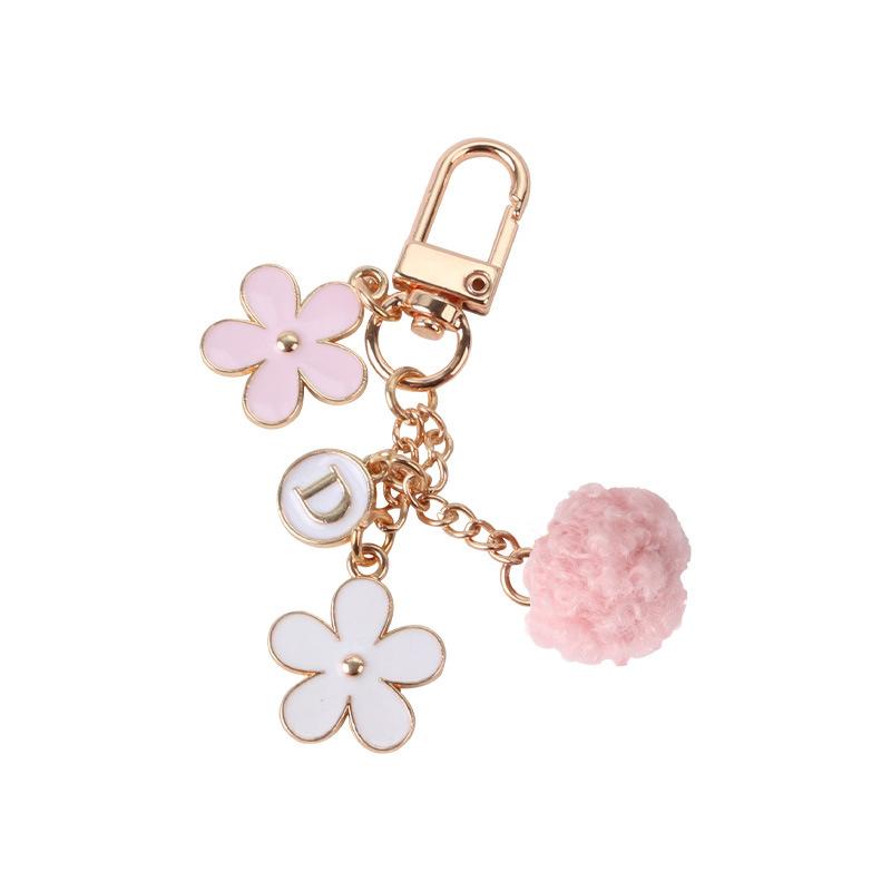 Lovely Ribbon Flower Keychain For Men Women Bag Car Key Holder Keyring Gifts