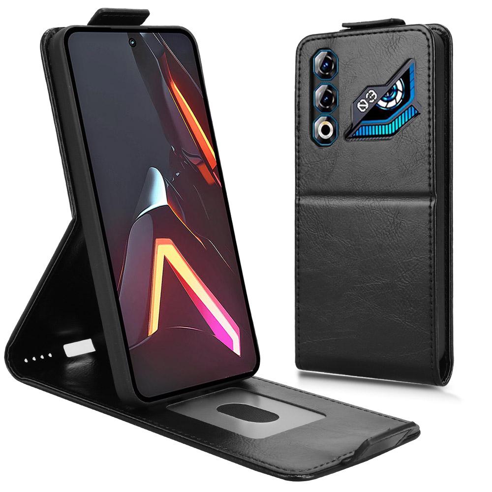 Für ZTE nubia Neo 3 GT 5G Ständerhülle Magnetverschluss Vertikal Klappbar Leder Handyhülle mit Kartenhalter