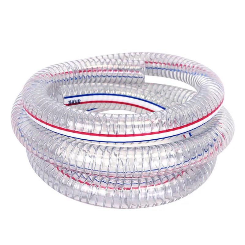 PVC Transparent Steel Wire Hose High Temperature Resistant Antifreeze Pipe16/19/25/32/38/40/45mm Plastic Water