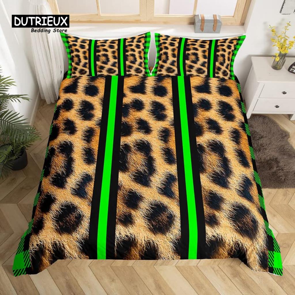Cowhide Sunflower Duvet Cover Western Farm Animal Skin Bedding Set Microfiber Cow Fur Comforter Cover Twin For Boys Girls Room