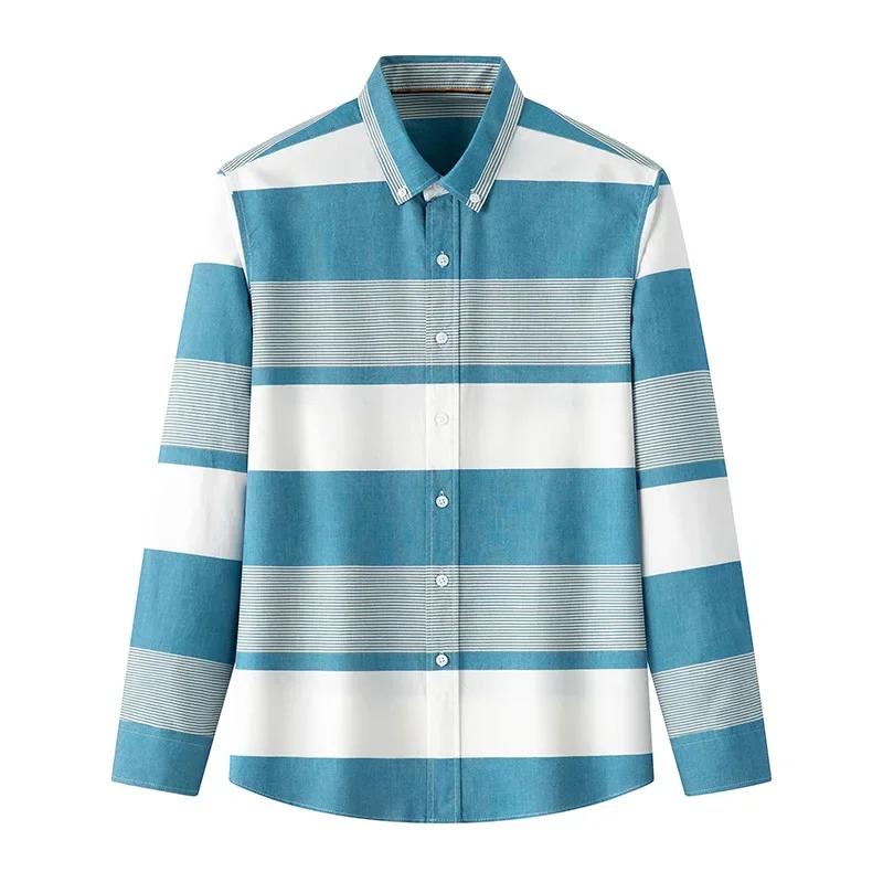 New in shirt hight quality 100%cotton long sleeve shirts for man slim fit casual plain shirt soft plaid trends designer clothes