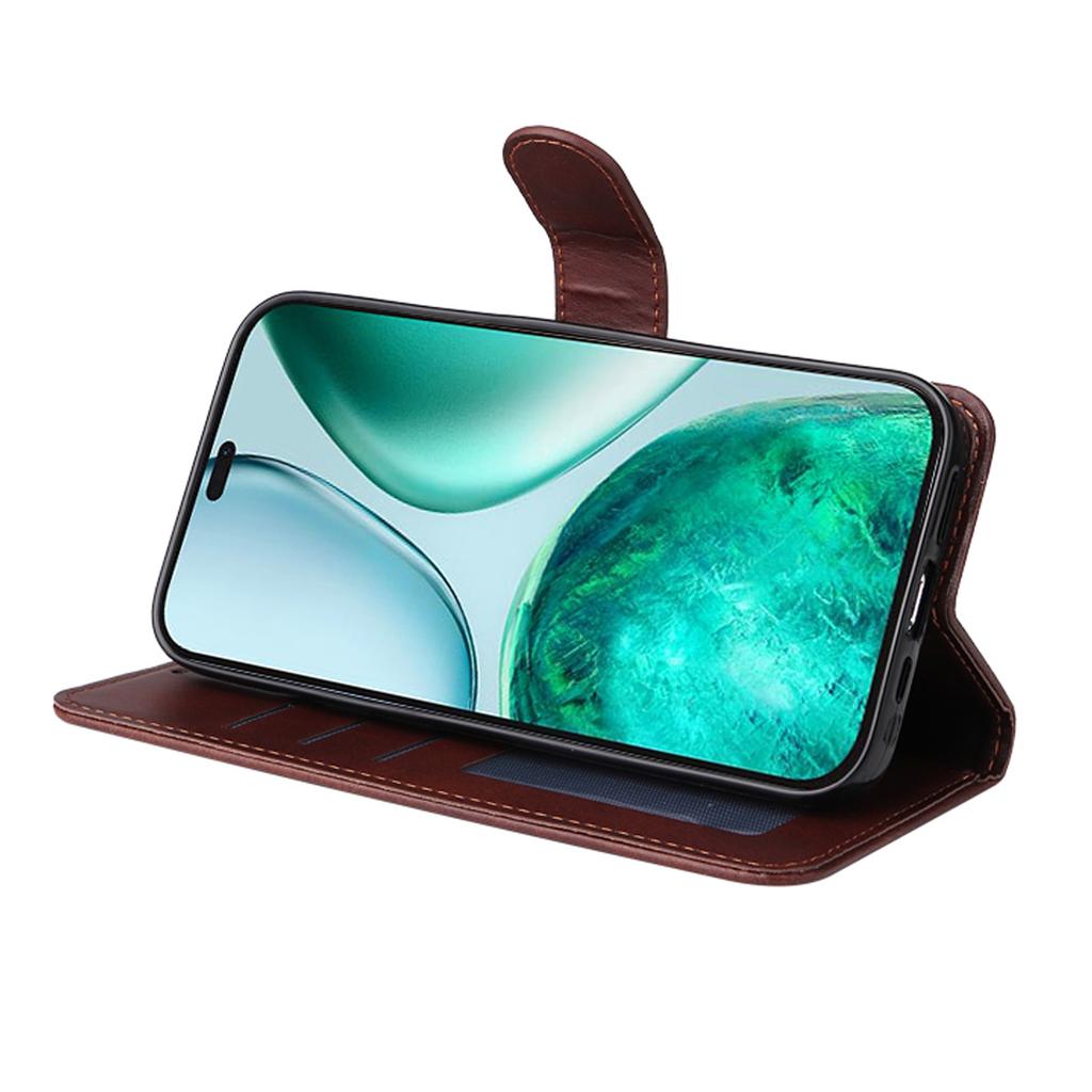 For Honor X8c 4G PU Leather Wallet Case ENKAY HAT PRINCE Phone Stand Cover with Tempered Glass