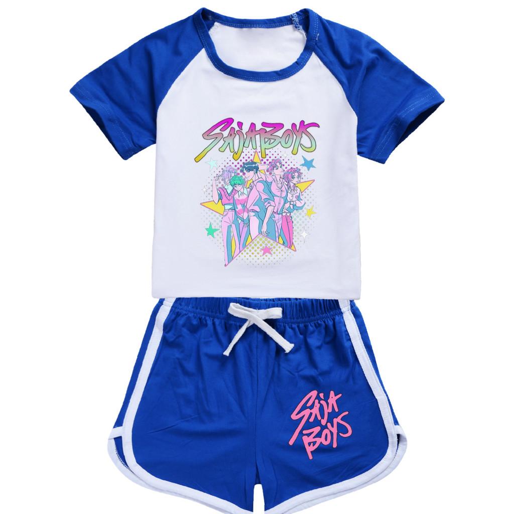 5054 Dětské Dívčí Sajaboys POP Rumi Zoey Mira Potisk Tričko Šortky Sportovní Tepláková souprava Oblečení Sada