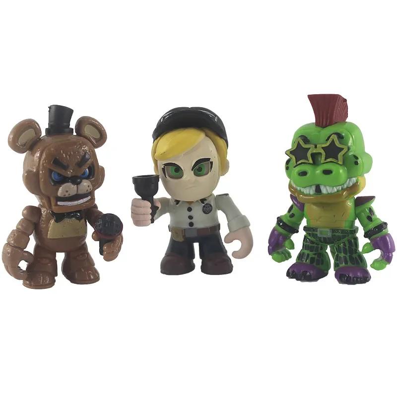 FNAF Panic Game Midnight High Quality Toy Bear Foxy Chica Fazbear Bonnie Change Masks Action Figurine Anime1 PCS Randomly Sent