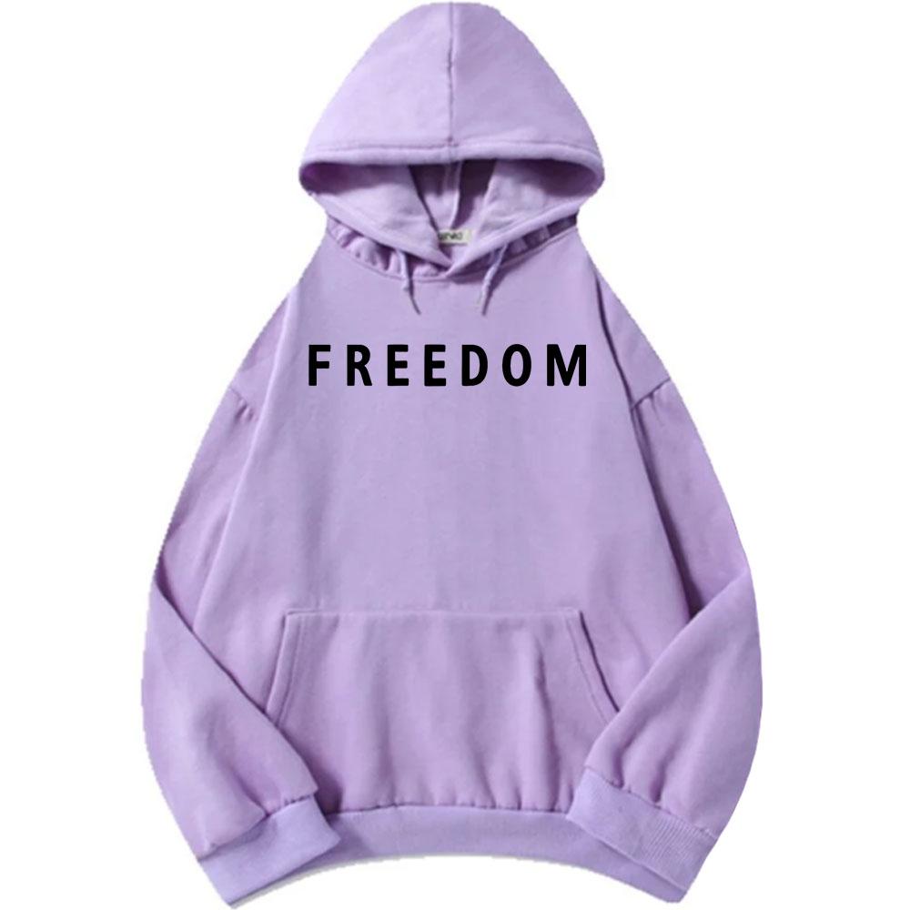 Charlie Kirk Freedom Letter Print Hoodies Fashion Unisex Streetwear Long Sleeve Casual Loose Sweatshirts for Men/Women Pullovers