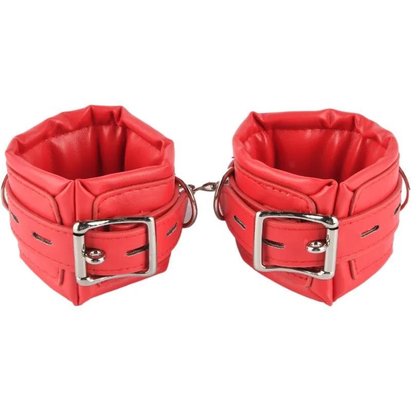 PU Leather Handcuffs Props for Couples Sex Binding Training Bracelets Adult Products BDSM Sex Games Sexy Toys