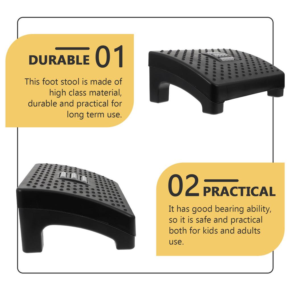 1Pcs Heavy Duty Portable Foot Rest Stool Made of High Grade PP Material for Office Desk Footrest Massage Foot Support Indoor