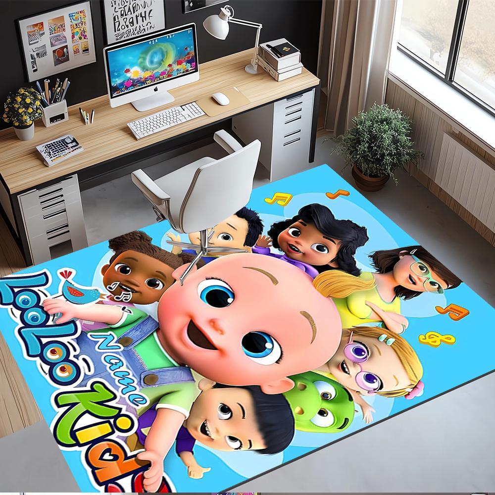 Custom Name CoComelon Printed Carpet,Rug for Office Chair Living Room Bedroom Kitchen Room Decor Gifts.