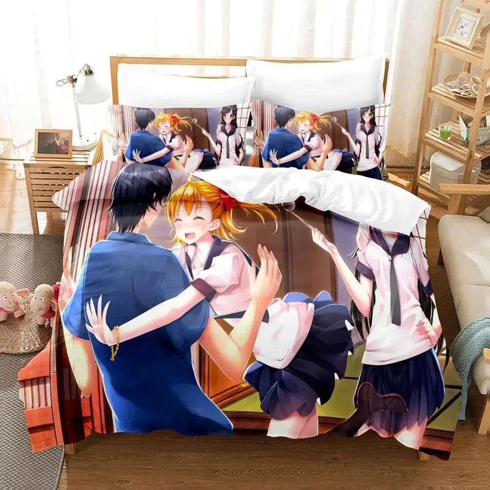Barakamon Bedding Set Single Twin Full Queen King Size Bed Set Adult Kid Bedroom Duvet Cover Sets 3D Anime Bed Sheet Set