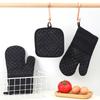 Oven Mitts and Pot Holders 4pcs Set Heat Resistant Oven Gloves and Hot Pads Potholders for BBQ