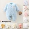 Baby Winter Cotton Romper With Thickened Fabric For Newborns And Infants