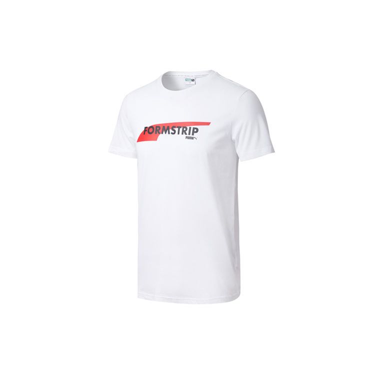 

Мужская футболка с коротким рукавом и круглым вырезом Puma с принтом, белая 597335-52