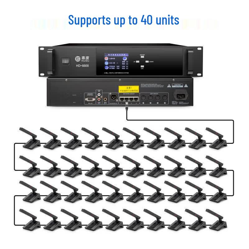 HuiDu HD-8800 Wired Conference Microphone System Host (CN version)