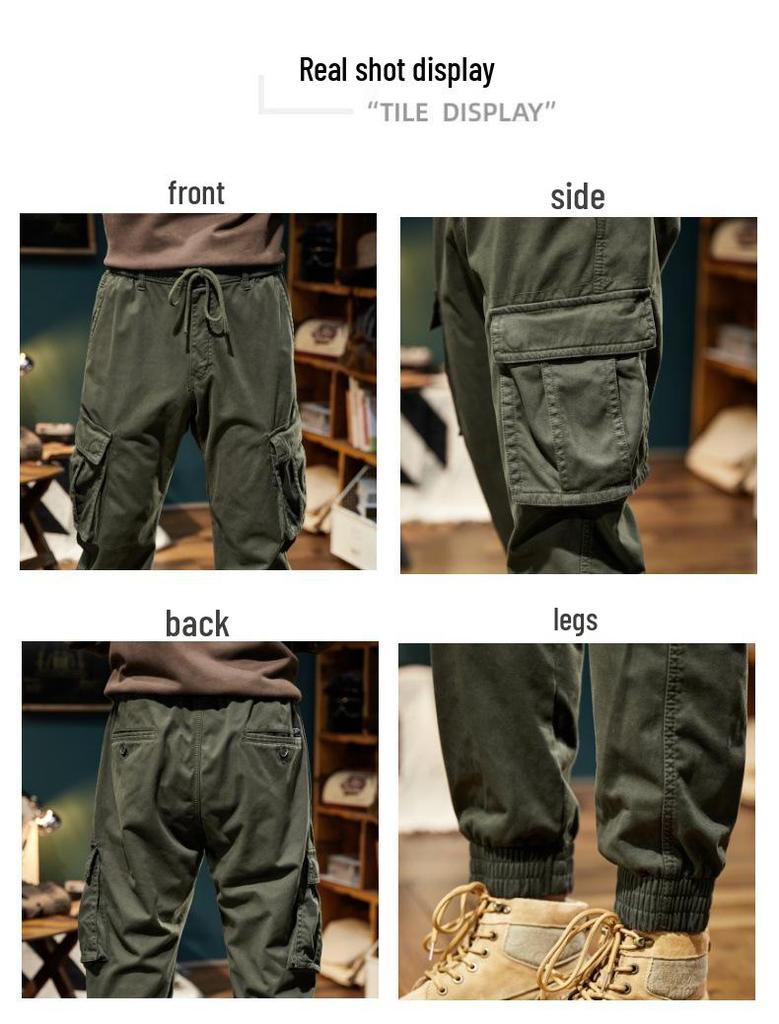 2025 Men's Trendy Fleece-Lined Cargo Joggers - Multi-Pocket Handsome Casual Pants