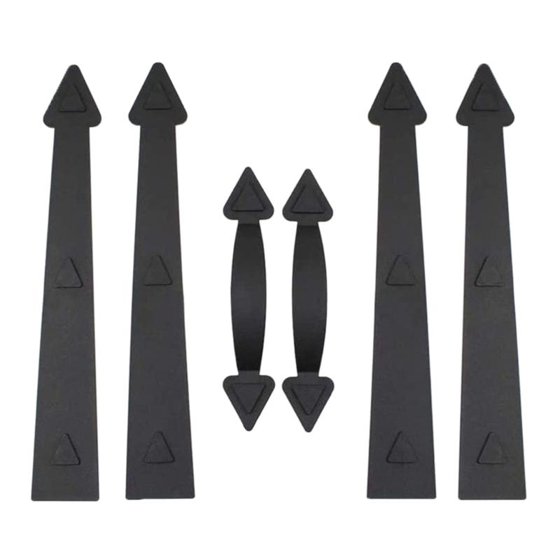 

Adjustable Garage Door Magnetic Hardware Set 4 Hinges 2 Handles Easy Installation Decorative Door Hardware for Home 1