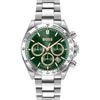 BOSS Hero 2.0 Green Dial Silver Stainless Steel Men's Quartz Watch 1514268