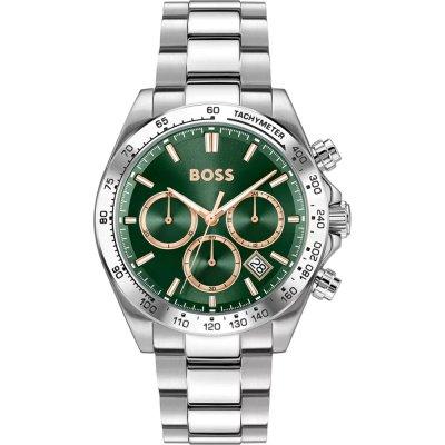 BOSS Hero 2.0 Green Dial Silver Stainless Steel Men's Quartz Watch 1514268