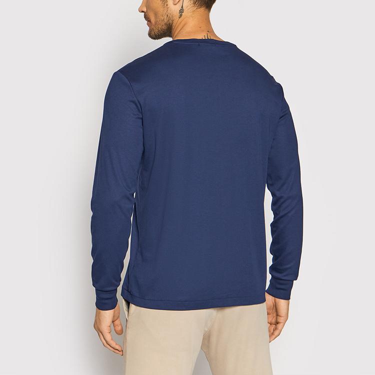 Polo Ralph Lauren Logo Embroidered Crew Neck Long Sleeve T-Shirt Men Tops Navy 710760121-003