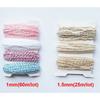 Colourful 1mm-2mm Cotton Twine Cords Macrame Rope String Thread Packing Decoration DIY