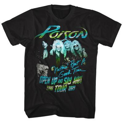 POISON Cd Lgo OPEN UP AND SAY AHH TOUR '88 '89 Official SHIRT XL New Good Time