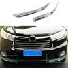 Car Front Head Fog Light ABS Chrome Cover Lamp Detector Frame Stick Trim For Toyota Highlander 2015 2016 2017 2018