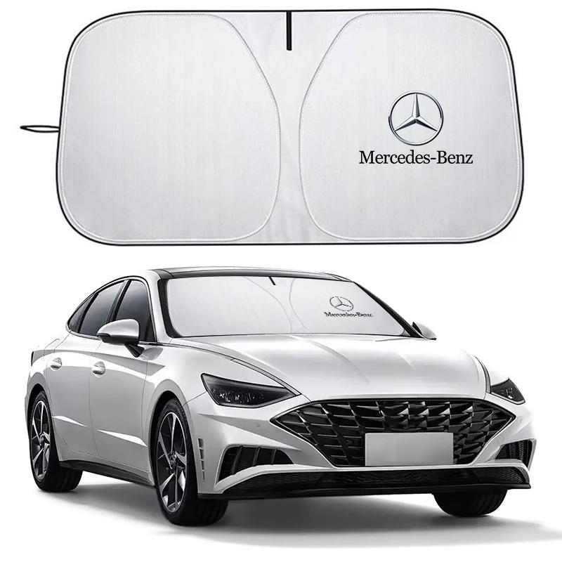 LRQ2   Car Windshield Sun Shade Cover Foldable Front Window Sun Visor Block UV Car Parasol Sunshade Protector Cover For Mercedes Benz