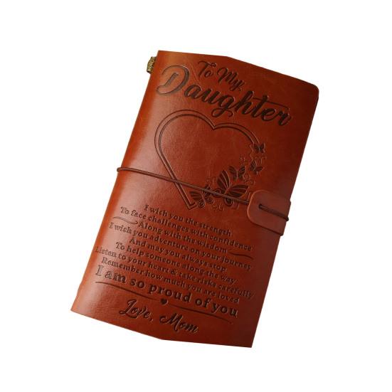 Journal Notebook Loose-Leaf Refillable Faux Leather Cover with Elastic Strap