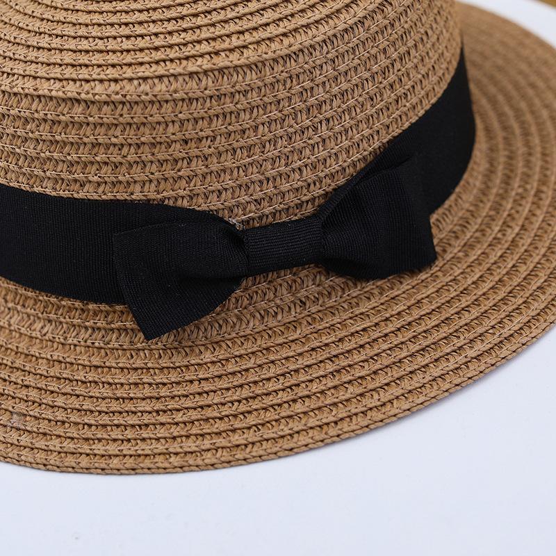 New Mistdawn Cute Children Girls Boys Kids Summer Straw Bowler Derby Hat Round Flat Brim Boater Cap Beach Sunhat