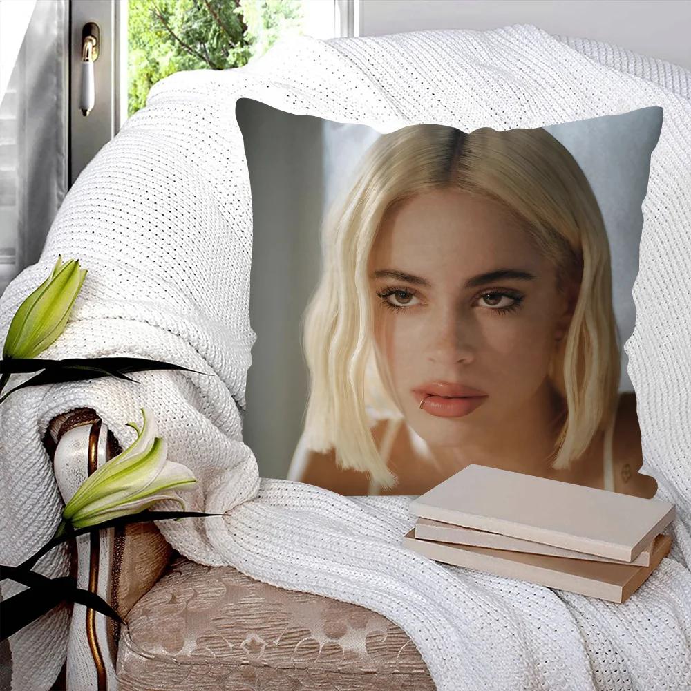 1PC Singer Martina Stoessel TINI Pillow Case Sofa Decorative Home Double-sided Printing Short Plush Cute Cushion Cover