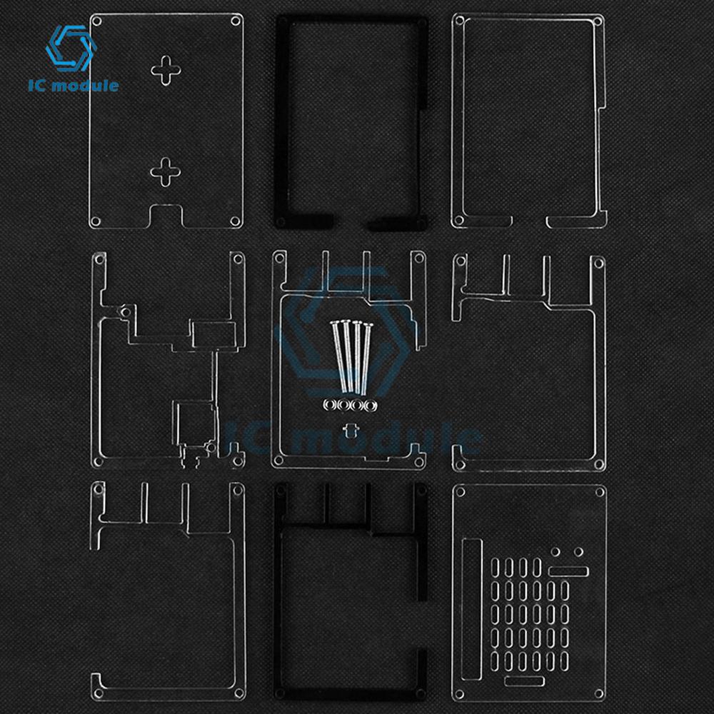 Clear 9-Layer Acrylic Case Protective Case Clear Case for Raspberry Pi 5