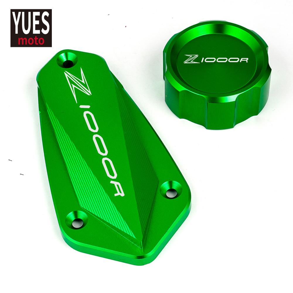 Moto příslušenství Hliníkový přední a zadní válec brzdové kapaliny Krytka hlavní nádržky pro KAWASAKI Z1000R Z1000