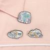 Serotonin Booster Cute Aggression Enamel Pin Book Bottle Pet Gathering Healing Brooches Lapel Badge Jewelry Gifts