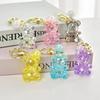 Iridescent Little Bear Keychain with Bow Tie - Acrylic Bag Charm Blind Box