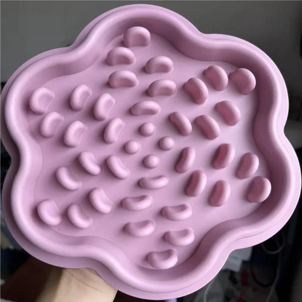 Haustierprodukte Matte für Hunde Katzen Langsamfressnäpfe mit Saugfuß Fütterung Futter Silikon Leckmatte Hund Langsamfresser Leckerli-Ausgabe