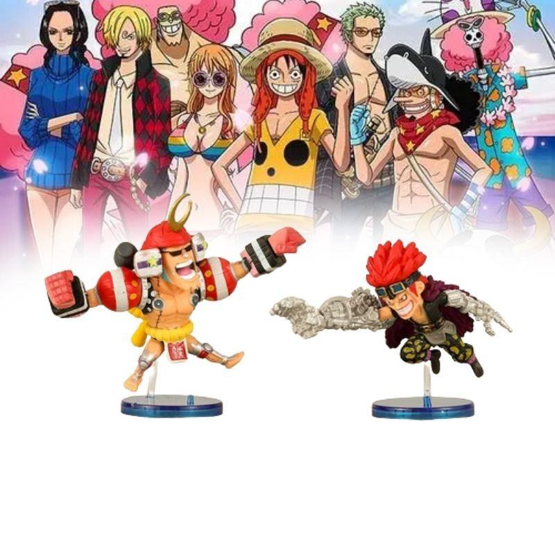 Detailed One Piece Character Figures 6-piece Set Luffy Robin Usopp Franky Kid Pvc Collectibles