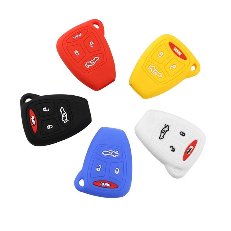 Silikon Auto Schlüsselhülle Etui Halter für Jeep Compass Grand Cherokee Commande für Chrysler 300 Aspen für Dodge Dakota Durango