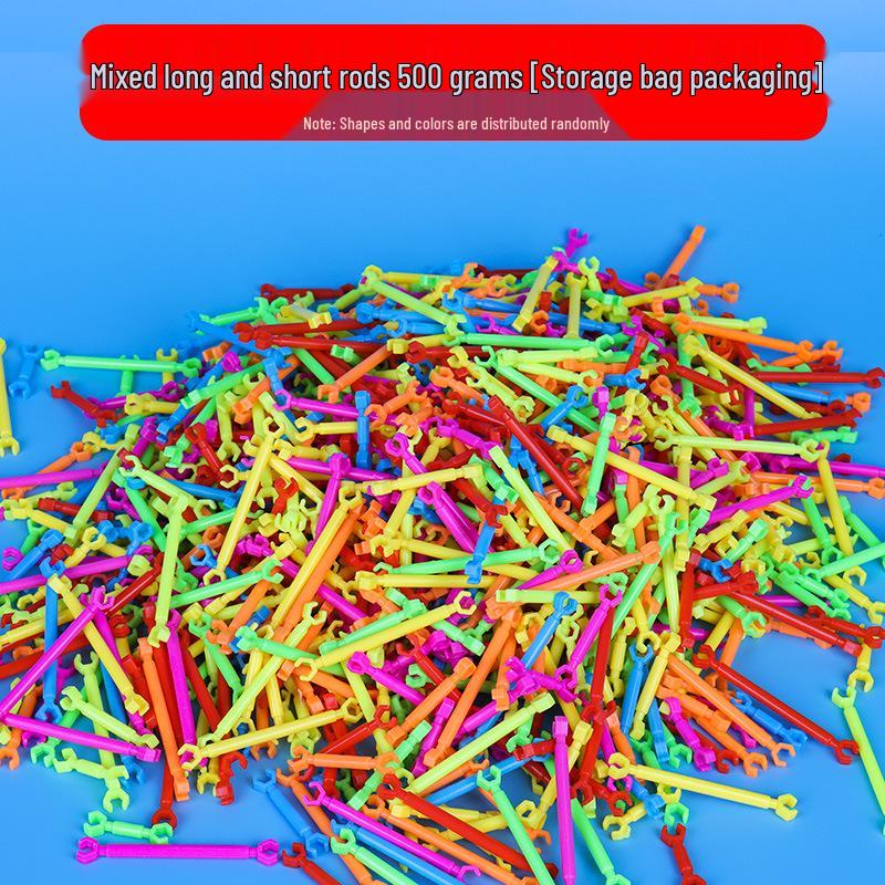 138-Piece Smart Stick Building Blocks for Children's Educational Desktop Insertion – Plastic Handmade Toys