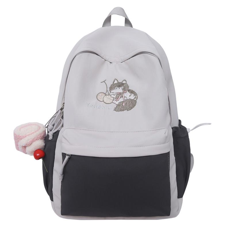 

High-Capacity Cute Backpack for Middle & High School Students - Lightweight & Trendy Single Bag серый