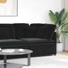 Modular Sofa Corner Module with Cushions Black 100 Cm