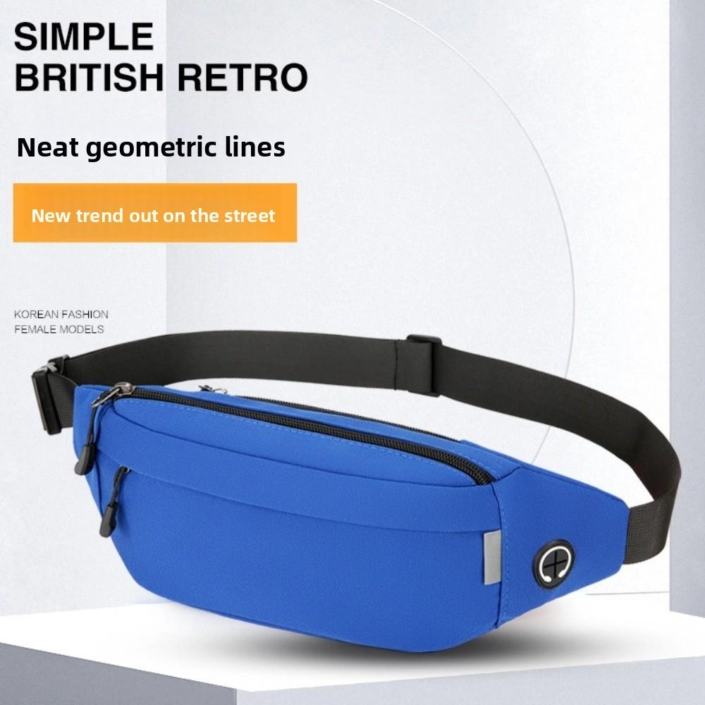 Oxford Cloth Men Fanny Phone Pack with Headphone Jack Running Waist Bag  Outdoor