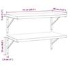 VidaXL Wall Shelves 2 Pcs 75x40 Cm Silver Stainless Steel, Floating Shelf, Wall Display Shelf, Panel 3214505
