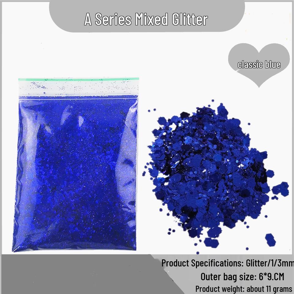 Glitter para Nail Art Transfronteiriço Lantejoulas 1/3MM - Cores Básicas para DIY Estilo Nightclub Palco Gotejamento de Resina.