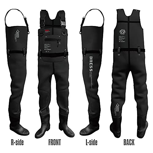 Dress 2XL Waterproof Chloroprene Waders with Radial Sole for Fishing Wading and Surfing
